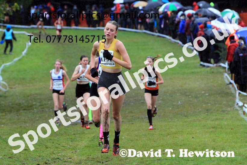 Girls Under-15s 2023 National Cross Country Relays, Berry Hill Park, Mansfield.  Photo: David T. Hewitson/Sports for All Pics